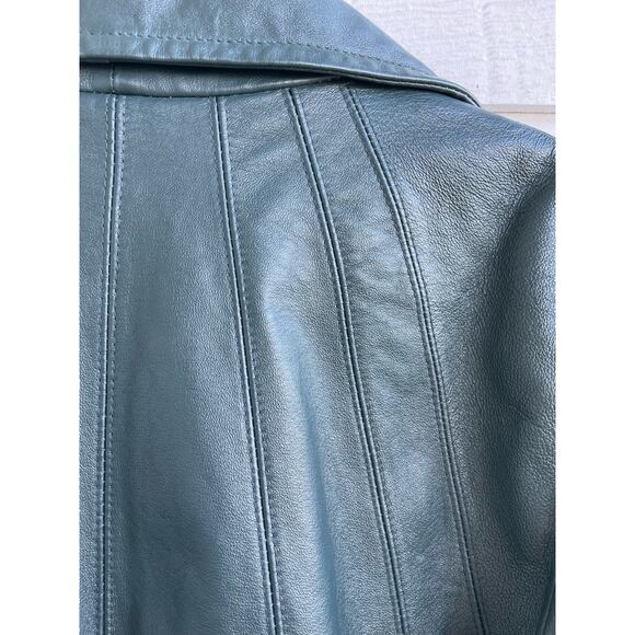 EAST 5th Dark Green Ladies Leather jacket Large - Picture 3 of 9